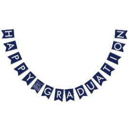 Happy Abschluss Blue School Bunting Banner