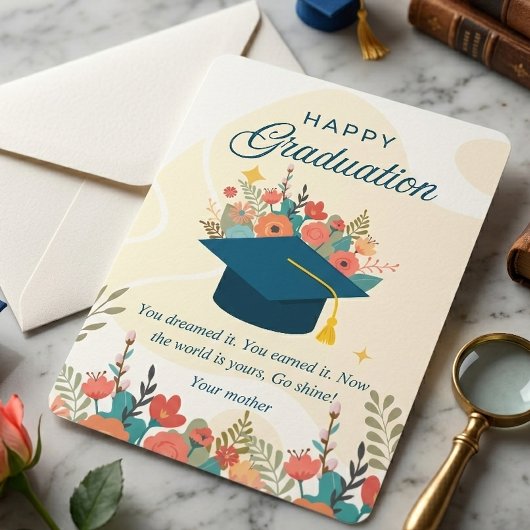 Happy Abschluss Card für Sohn oder Tochter Dankeskarte