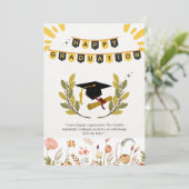 Happy Abschluss Card mit Floral und Tassel Illus (Stehend Vorderseite)