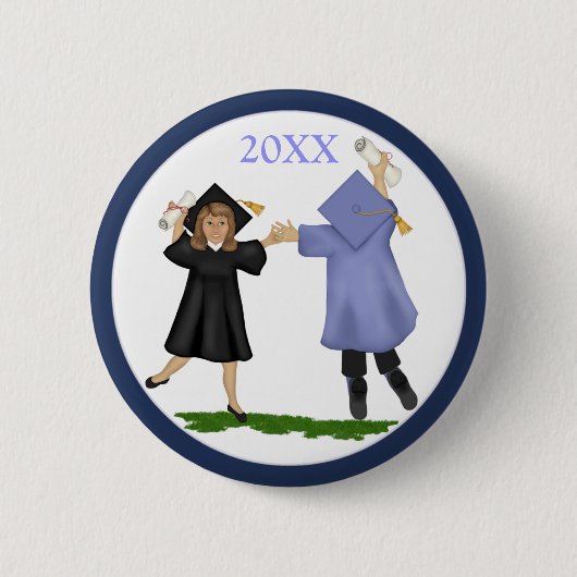 Happy Abschluss Day Graduates Button (Vorderseite)