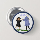 Happy Abschluss Day Graduates Button (Vorne & Hinten)