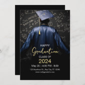 Happy Abschluss Einladung, Klasse 2024 Einladung (Vorne/Hinten)