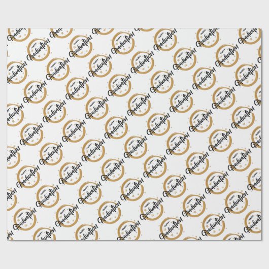 Happy Abschluss Geschenkpapier (Flach)