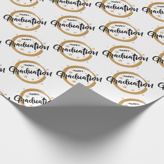 Happy Abschluss Geschenkpapier (Ecke)