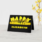 Happy Abschluss Karte (Gelbe Blume)