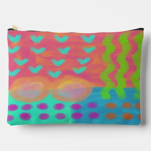 Happy Abstrakt Digital Painting Zubehörtasche (Vorderseite)