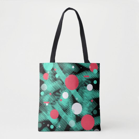 Happy Abstrakt Print Tote Bag Tasche (Vorderseite)