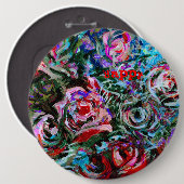 Happy Abstrakt Rose Button Abzeichen (Vorne & Hinten)