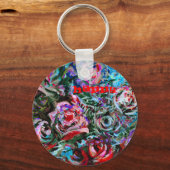 Happy Abstrakt Rose Schlüsselanhänger (Vorderseite)
