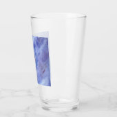 Happy Abstrakte Acrylmalerei in blau-weiß Glas (Links)