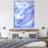 Happy Abstrakte Acrylmalerei in blau-weiß Leinwanddruck (Insitu (Schlafzimmer))