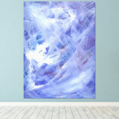 Happy Abstrakte Acrylmalerei in blau-weiß Leinwanddruck (Insitu (Holzboden))