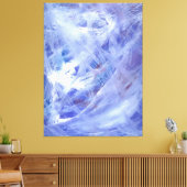 Happy Abstrakte Acrylmalerei in blau-weiß Leinwanddruck (Insitu (Wohnzimmer))