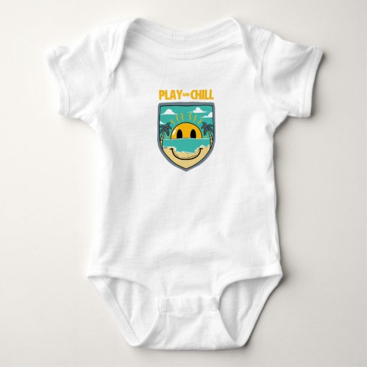 Happy Abzeichen Baby Strampler (Vorderseite)