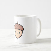 Happy Acorn – Cute Kawaii Illustration Kaffeetasse (VorderseiteRechts)