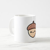 Happy Acorn – Cute Kawaii Illustration Kaffeetasse (Vorderseite Links)