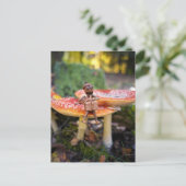 Happy Acorn Elf Birthday Greeting Card Postkarte (Stehend Vorderseite)