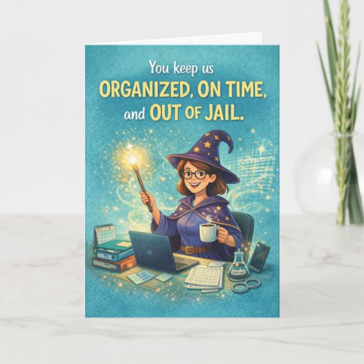 Happy Admin Pro Day - You're a Wizard! Karte (Vorderseite)