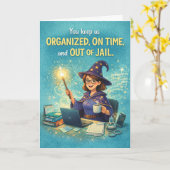 Happy Admin Pro Day - You're a Wizard! Karte (Gelbe Blume)