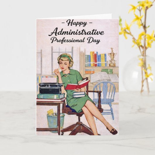 Happy Administrative Professional Day  Karte (Gelbe Blume)