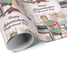 Happy Administrative Professional Day, Retro Geschenkpapier