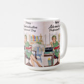 Happy Administrative Professional Day - Retro Kaffeetasse (VorderseiteRechts)
