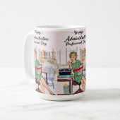 Happy Administrative Professional Day - Retro Kaffeetasse (Vorderseite Links)