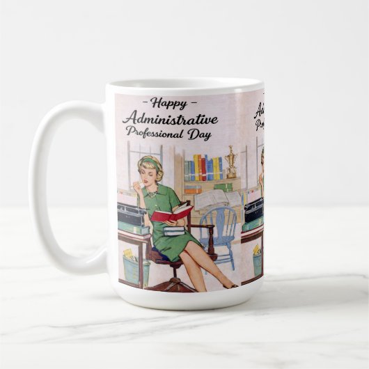 Happy Administrative Professional Day - Retro Kaffeetasse (Links)