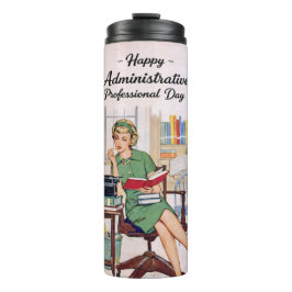 Happy Administrative Professional Day - Retro Thermosbecher