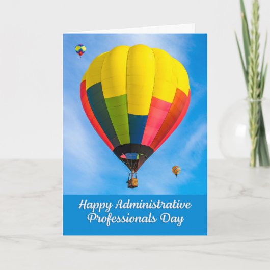 Happy Administrative Professionals Day Balloon Feiertagskarte (Vorderseite)