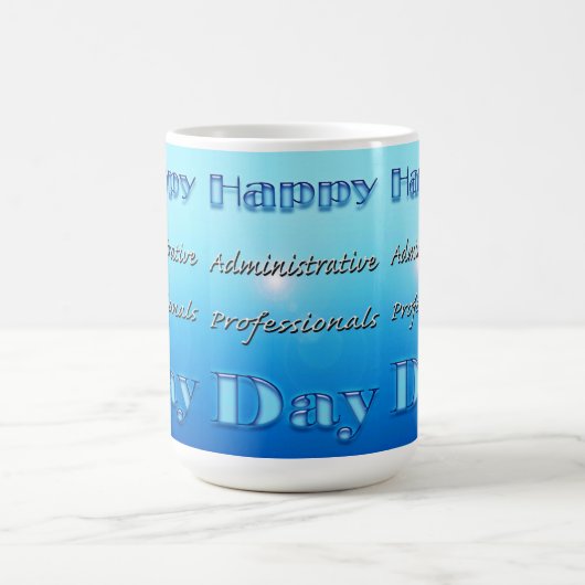 Happy Administrative Professionals Day Blue Kaffeetasse (Mittel)
