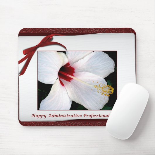 Happy Administrative Professionals Day Floral Mousepad (Mit Mouse)