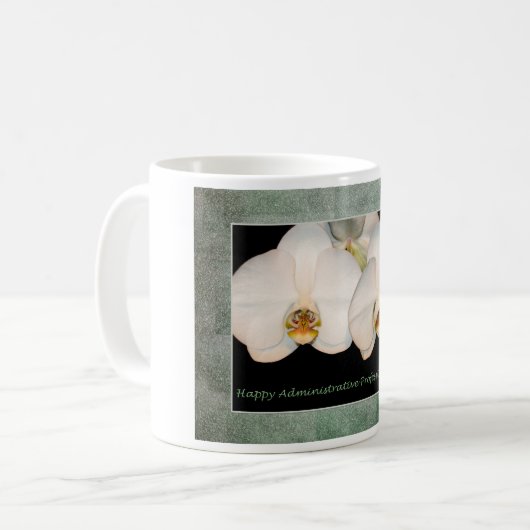 Happy Administrative Professionals Day Orchid Kaffeetasse (Vorderseite Links)