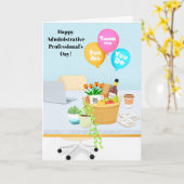 Happy Administrative Professionals Day with Gift  Karte (Gelbe Blume)