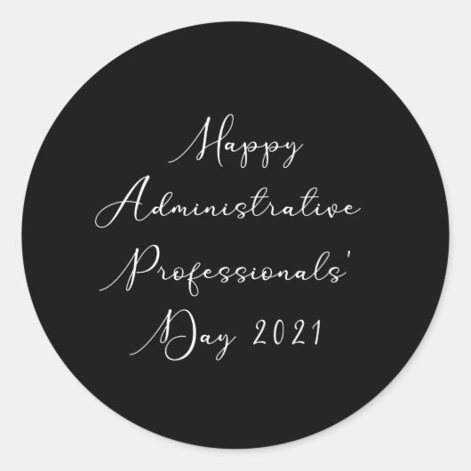 Happy Administrative Professionals Tag 2021 Admin Runder Aufkleber (Vorderseite)