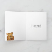 "Happy Adoption Day" Bears in Summer Garden Card Karte (Innenseite)