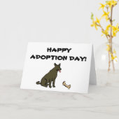 Happy Adoption Day Dog Card Karte (Gelbe Blume)