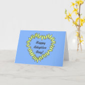 Happy Adoption Day Leaf Herz Karte (Gelbe Blume)