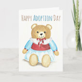 "Happy Adoption Day" Oma Bear Hug Wasserfarbenkart Karte (Vorderseite)