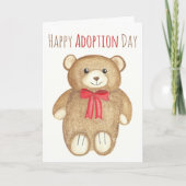 "Happy Adoption Day" Opa Bear Hug Wasserfarbenkart Karte (Vorderseite)