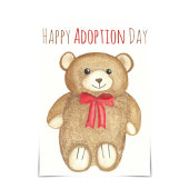 "Happy Adoption Day" Opa Bear Hug Wasserfarbenkart Karte