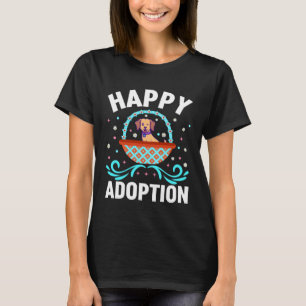 Happy Adoption Hunde Korb Liebe Kinder Mitglied Ti T-Shirt