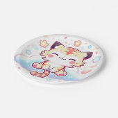 Happy Adorable Tiger Baby Dusche Pappteller (Schrägansicht)