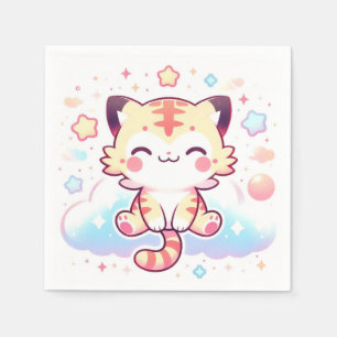 Happy Adorable Tiger Baby Dusche Serviette