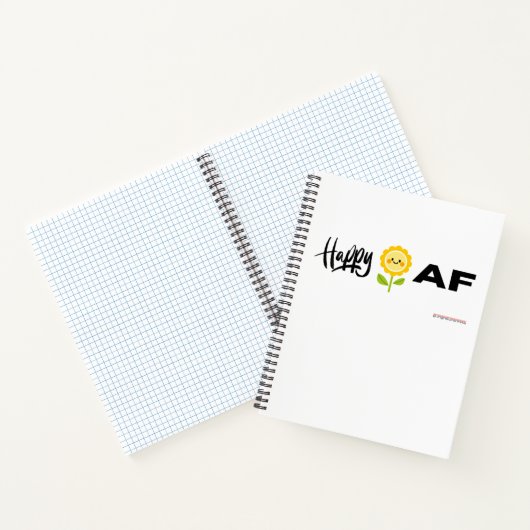 Happy AF - Notebook Notizblock (Innenseite)