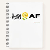 Happy AF - Notebook Notizblock (Vorderseite)