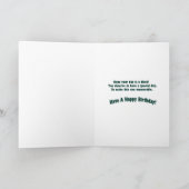 Happy African American Boy and Cake Birthday Karte (Innenseite)