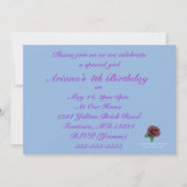 Happy African American Girl Birthday Party Einladung (Rückseite)