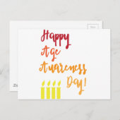 Happy Age Awareness Tag lustiger Geburtstag Postkarte (Vorne/Hinten)