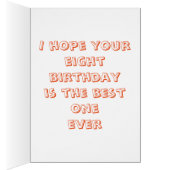 Happy Aight Birthday, Niedlicher Cartoon Dragon (Innen (Rechts))